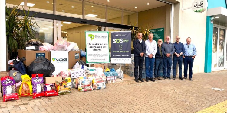 ACIFI e Sicoob enviam 5 toneladas de donativos para o Rio Grande do Sul