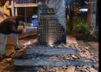 Ex-vereador de Ciudad del Este destrói monumento instalado por maçons na cidade