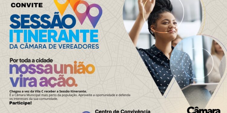Nessa quarta-feira, 19,  Sessão Itinerante da Câmara será na Vila C