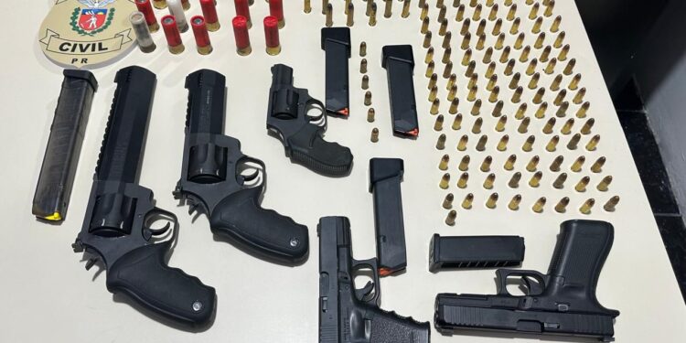 Polícia apreende arsenal de amas de fogo em Santa Terezinha de Itaipu