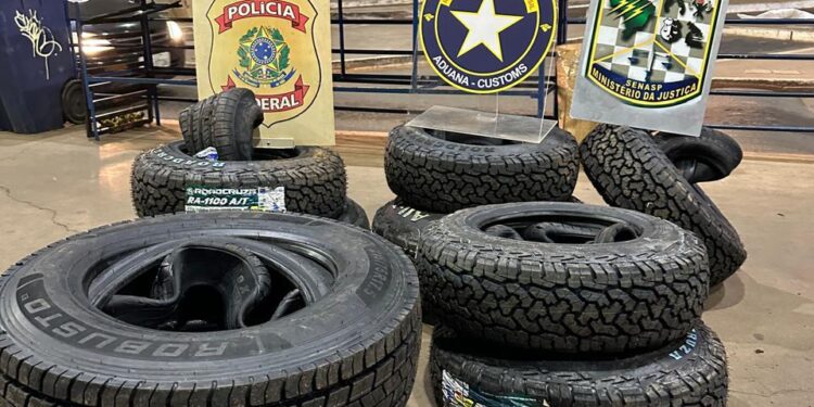 Polícia prende paraguaio que fazia “rapel” na Ponte da Amizade para trazer pneus contrabandeados