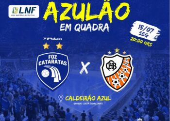 É hoje! Foz Cataratas Futsal enfrenta o Carlos Barbosa no Caldeirão Azul pela Liga Nacional