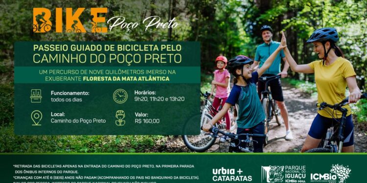 Bike Poço Preto: passeio guiado de bicicleta será a nova atração no Parque Nacional do Iguaçu