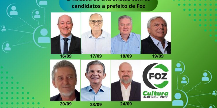 Rádio Cultura vai entrevistar os candidatos a vice-prefeito de Foz; veja as datas