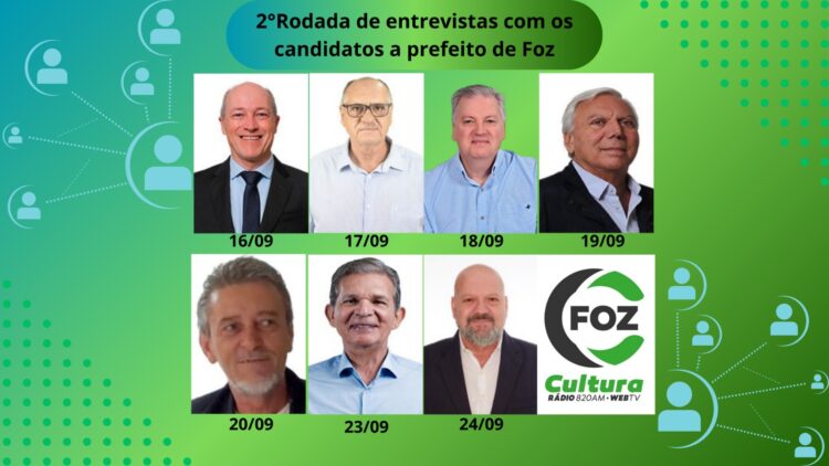 Rádio Cultura vai entrevistar os candidatos a vice-prefeito de Foz; veja as datas