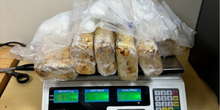 Polícia prende passageiro no aeroporto com 4,4 kg de cocaína em fundo falso na bagagem