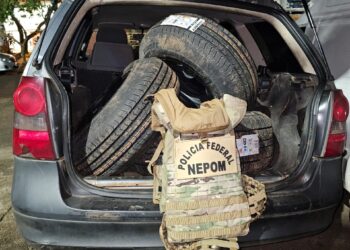 PF apreende pneus e cigarros trazidos do Paraguai pelo Rio Paraná