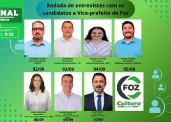 Rádio Cultura vai entrevistar os candidatos a vice-prefeito de Foz; veja as datas