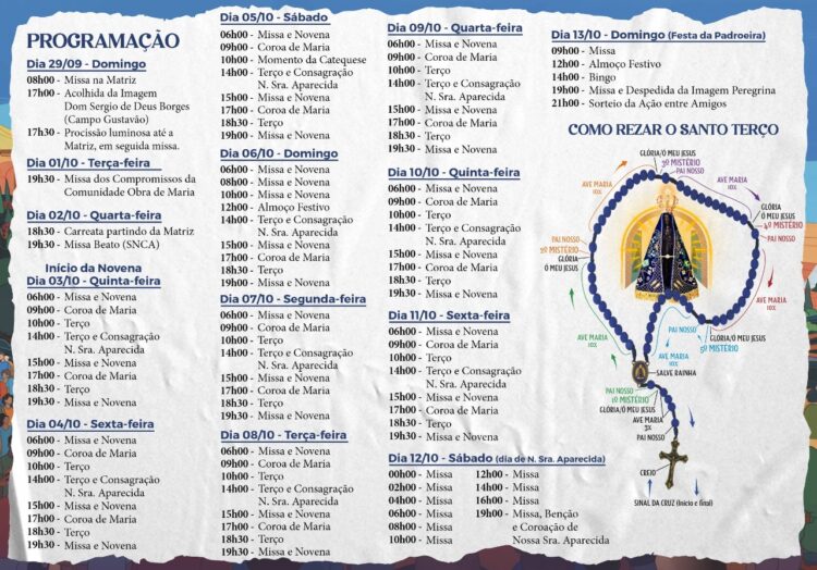 Igreja prepara grande festa para receber a imagem de Nossa Senhora Aparecida em Foz do Iguaçu