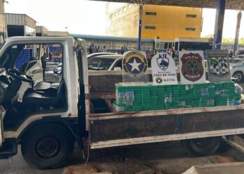 Caminhão transportando 181,3 kg de cocaína em fundo falso é barrado na Ponte da Amizade