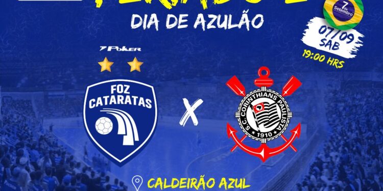 Futsal: pela Liga Nacional, o Foz Cataratas enfrenta o Corinthians neste sábado (07)