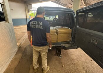 Receita Federal apreende camarão e carnes na fronteira com a Argentina