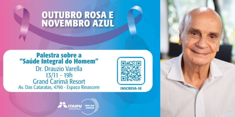 Palestra com médico Drauzio Varella abre novas vagas