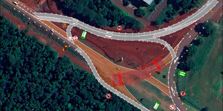 A partir de segunda-feira (21) haverá desvio no acesso ao aeroporto de Foz do Iguaçu