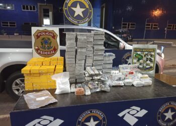 Anabolizantes e celulares, jogados do alto da Ponte da Amizade, são apreendidos na fronteira