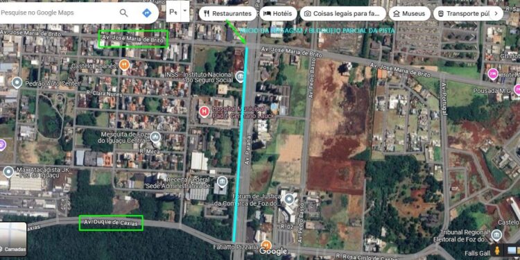 Novo boletim da prefeitura indica andamento das obras na Avenida Paraná