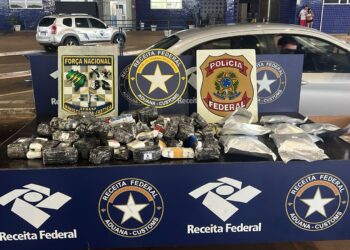 Anabolizantes lançados por “rapel” na Ponte da Amizade são apreendidos na fronteira