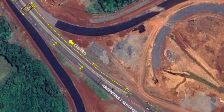 Trânsito na Rodovia das Cataratas será alterado em trevo com Perimetral Leste, nesta terça (10)