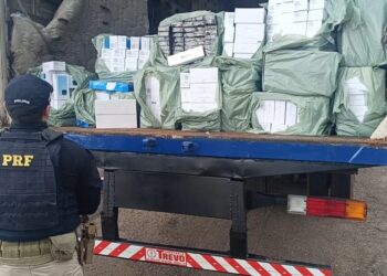 PRF flagra caminhoneiro transportando aparelhos eletrônicos escondidos em carga de colchões