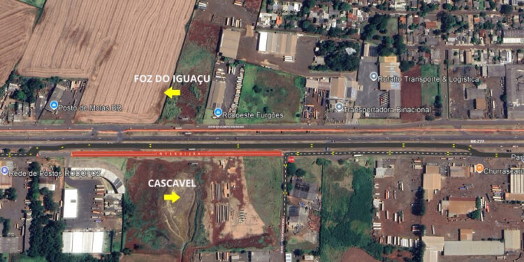 Atenção: marginal da BR-277 em Foz do Iguaçu será interditada nessa sexta-feira, 24