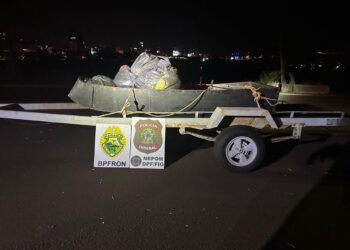 63 kg de capulho, uma variação da maconha, são apreendidos às margens do Rio Paraná