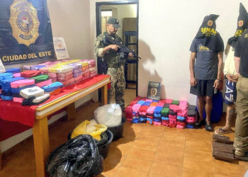 285 kg de cocaína, avaliados em US$ 4 milhões, foram apreendidos em Ciudad del Este