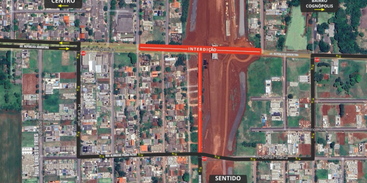 Confira quais avenidas de Foz serão interditadas para avanço da obra da Perimetral Leste