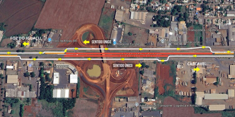 BR-277 será bloqueada em Foz nesta terça-feira (25), para avanço em obra de novo viaduto