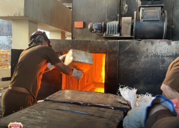 Polícia Federal incinera mais de 8 toneladas de drogas apreendidas na fronteira