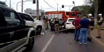 Grave acidente na Avenida Felipe Wandscheer deixa uma vítima fatal