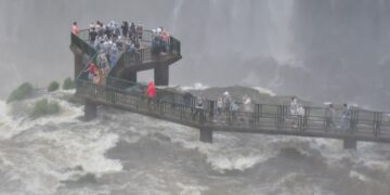 Temporal da madrugada provoca interdição de áreas no Parque Nacional do Iguaçu