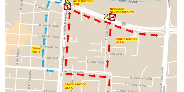 Atenção: Avenida JK terá bloqueio para finalização das obras de recape asfáltico, nesta quarta-feira (04)