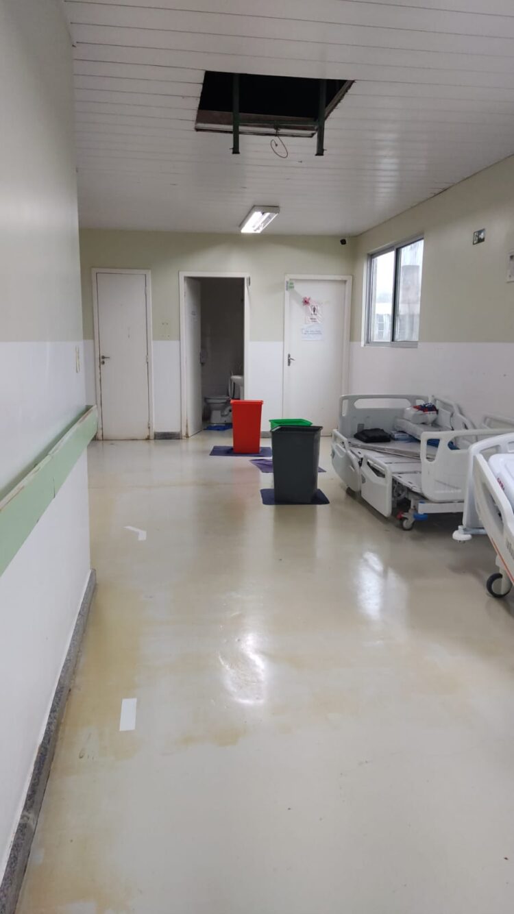 Chuvas causam novos problemas nos setores de pediatria e clínica cirúrgica do HM