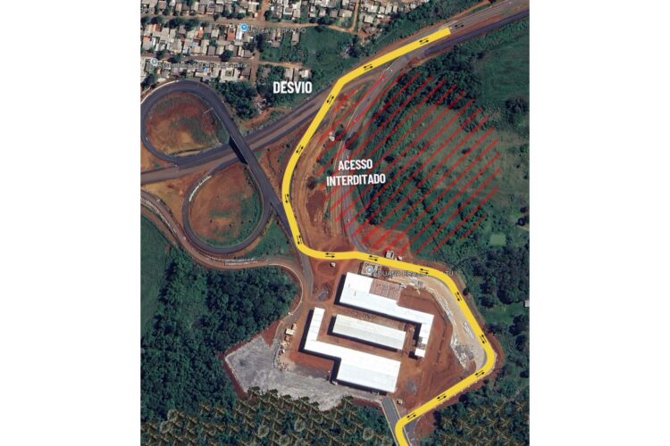 Obra da Perimetral Leste terá novo desvio de tráfego no acesso à nova aduana Brasil – Argentina