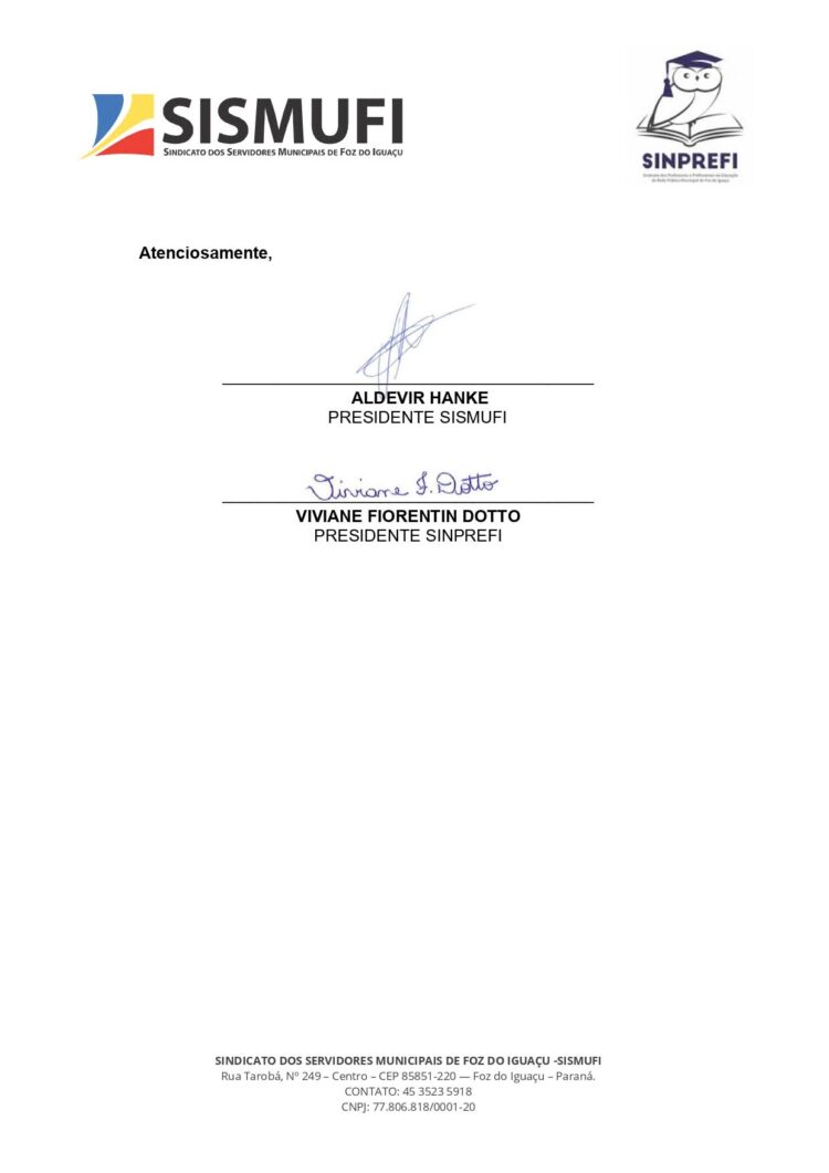 Sismufi e Sinprefi contestam Código de Ética dos Servidores por possíveis violações de direitos