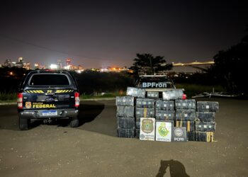 Após atravessar o Rio Paraná pela segunda vez, trazendo maconha, dois paraguaios são presos