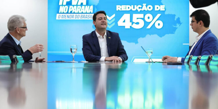 Ratinho quer reduzir em 45% a alíquota do IPVA no Paraná