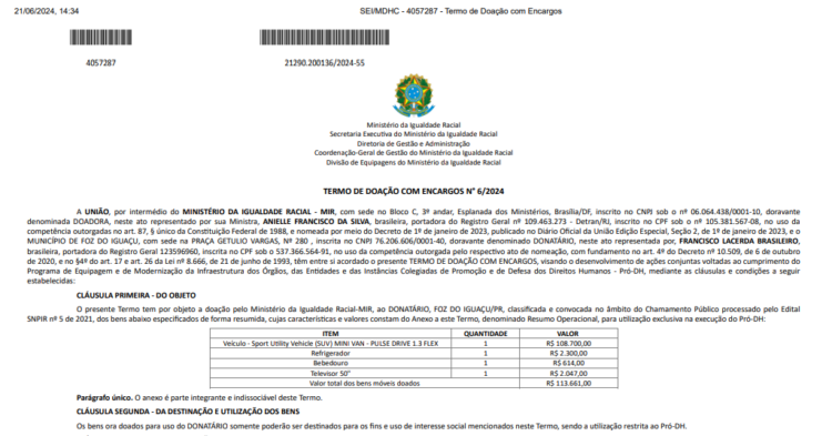 Conselho da Igualdade Racial denuncia desvio de função no uso de carro exclusivo