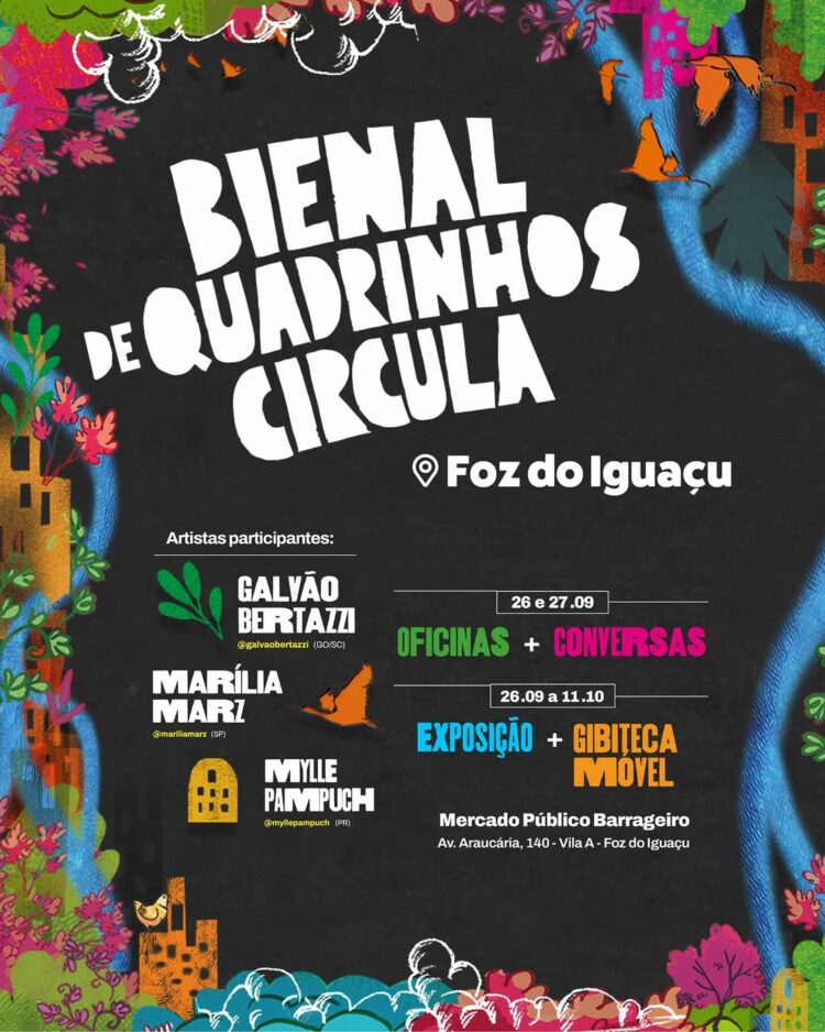 Bienal de Quadrinhos chega a Foz do Iguaçu com oficinas, conversas e exposições