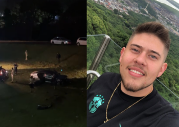 Jovem morre em acidente de carro ao cair do viaduto na Avenida JK
