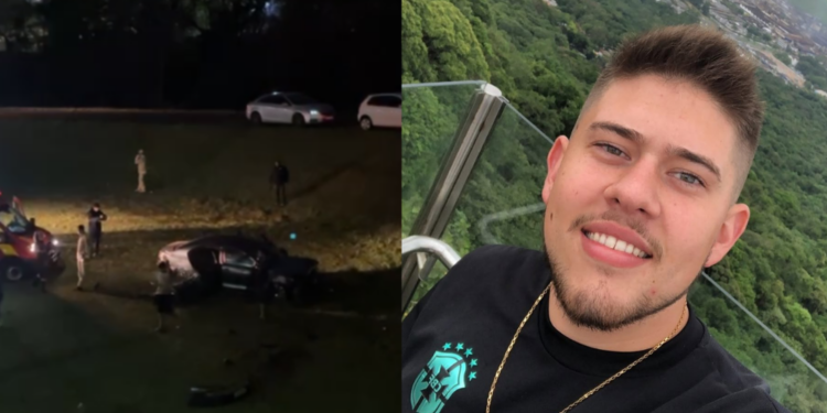 Jovem morre em acidente de carro ao cair do viaduto na Avenida JK