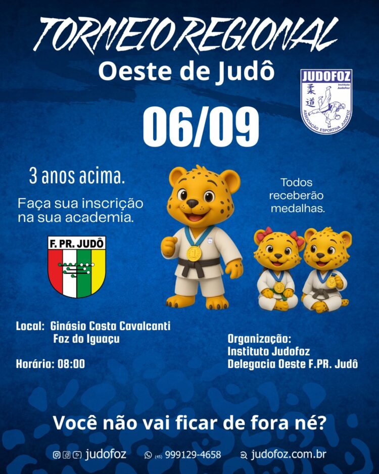 Judô em destaque: Foz sedia Torneio Regional e tem atleta no Brasileiro Júnior