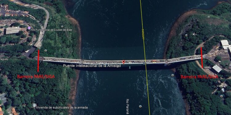 EPR Iguaçu programa interdições para execução de reparos na Ponte da Amizade