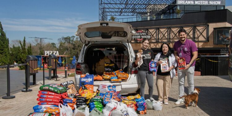 Complexo Dreams entrega 1º lote de ração e prorroga campanha “Patinhas Solidárias”