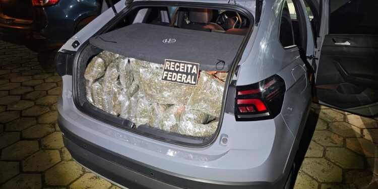 Fiscalização da Receita Federal apreende 115 kg de capulho, em São Miguel do Iguaçu