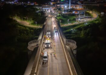 Concessionária dá sequência aos reparos na Ponte da Amizade e programa novas interdições