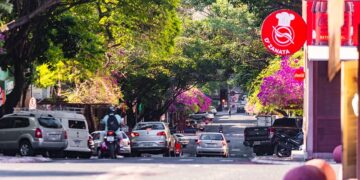 Fiscalização orienta comerciantes sobre uso adequado das calçadas na Av. Brasil