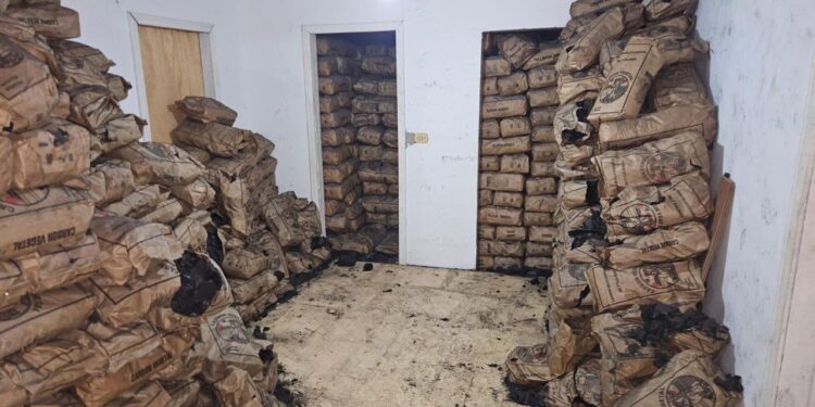 Carga com 8 toneladas de carvão e 200 mil maços de cigarros é apreendida em Foz