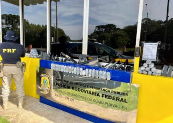 Carga de armas e drogas que saiu de Foz é interceptada pela PRF na BR-277