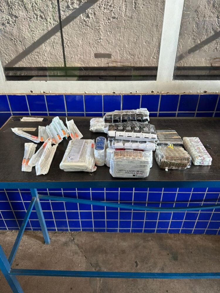 Fiscalização apreende celulares avaliados em quase R$ 400 mil e anabolizantes